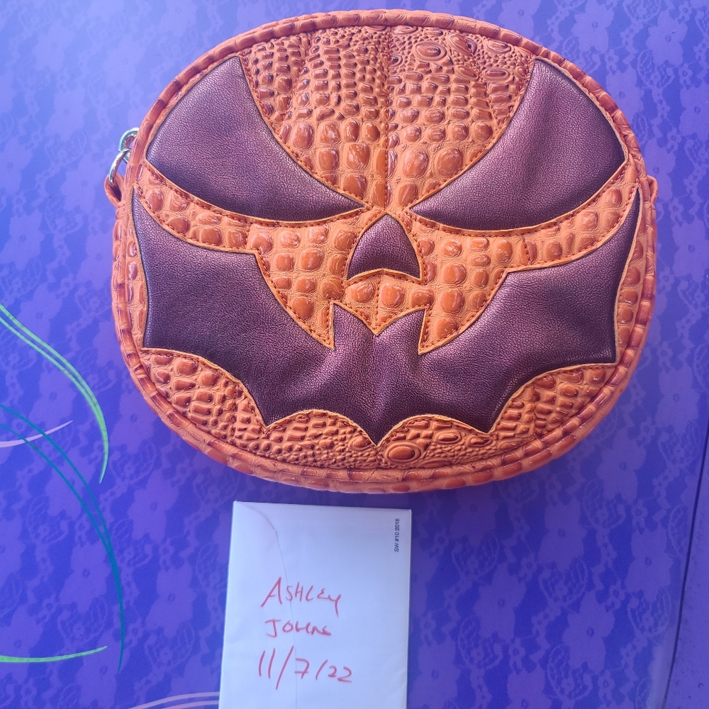 Love Pain And Stitches Bat Mouth Crocodile Skin Orange Gradient And Plum Rare